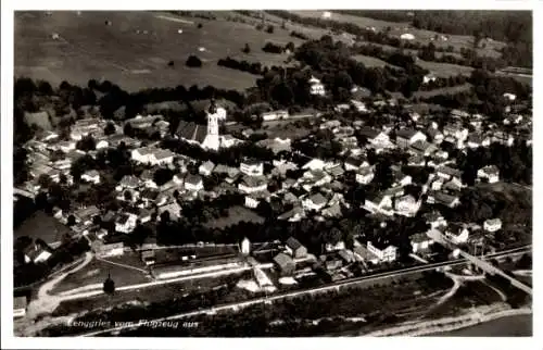 Ak Lenggries in Oberbayern, Fliegeraufnahme