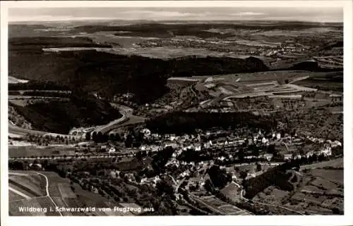 Ak Wildberg im Schwarzwald Württemberg, Fliegeraufnahme