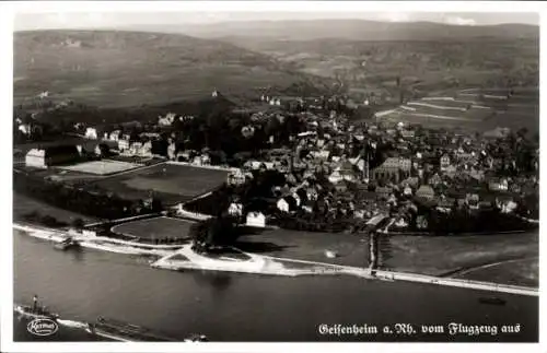 Ak Geisenheim am Rhein Hessen, Fliegeraufnahme