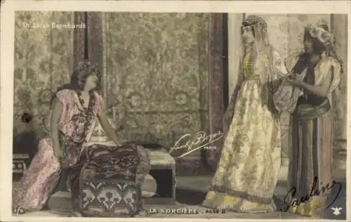 Ak Schauspielerin Sarah Bernhardt, Theaterszene