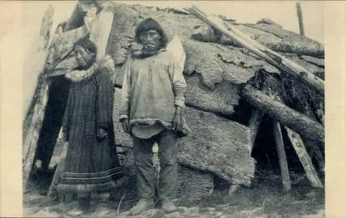 Ak-Mission der Oblatenväter, Kanadier, Eskimos, Bark Hut