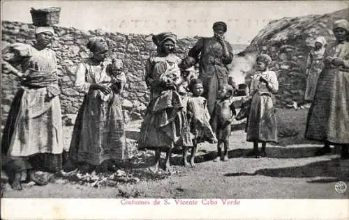 Ak São Vicente Cabo Verde Kap Verde, Afrikaner, Afrikanische Tracht