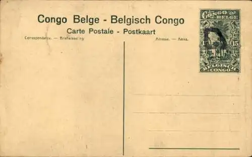 Ganzsachen Ak Belgisch-Kongo, Panda, Union Miniere, Mahl- und Konzentrationsanlagen