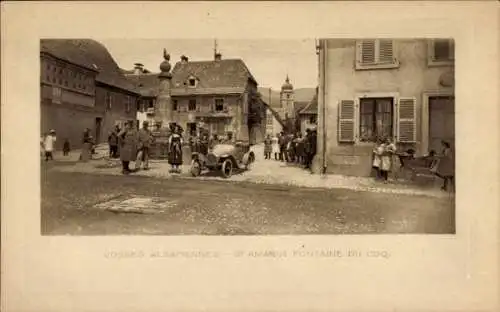 Ak Saint Amarin Sankt Amarin Elsass Haut Rhin, Fontaine du Coq