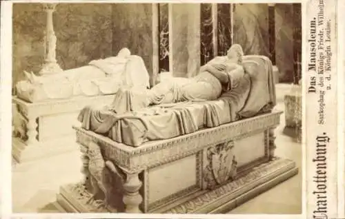 CdV Berlin Charlottenburg, Mausoleum, Sarkophag König Friedr. Wilhelm, Königin Louise