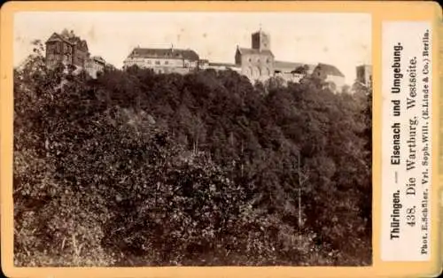 CdV Lutherstadt Eisenach in Thüringen, Wartburg, Westseite