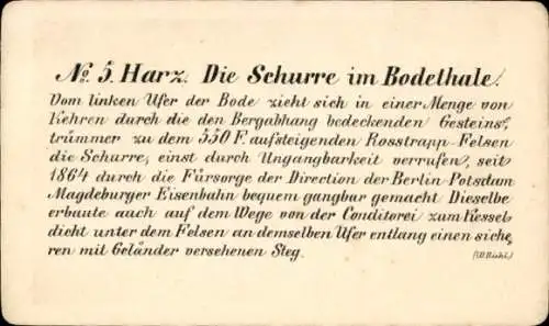 CdV Thale im Harz, Bodetal, Schurre