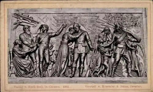 CdV Rüdesheim am Rhein, Niederwald Nationaldenkmal, Relief Der Abschied