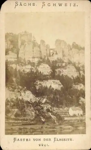 CdV Lohmen Sächsische Schweiz, Bastei von der Elbseite, Basteibrücke