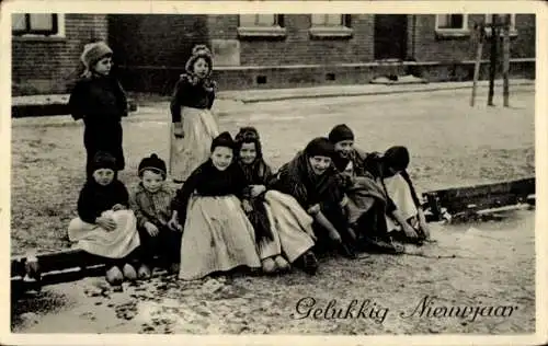 Ak Oudehaske Niederlande, Kinder in Tracht