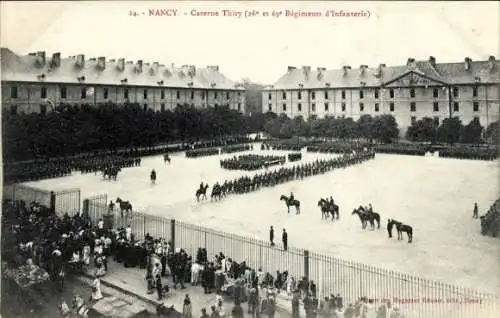 Ak Nancy Meurthe et Moselle, Caserne Thiry, 26e et 69e Régiment