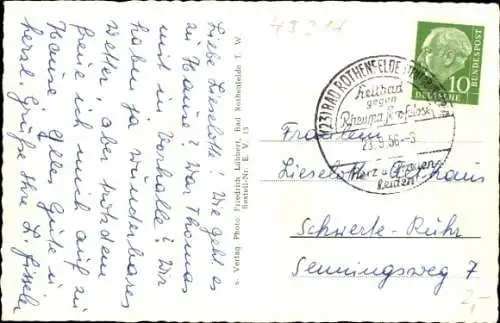 Ak Bad Rothenfelde am Teutoburger Wald, Badehaus