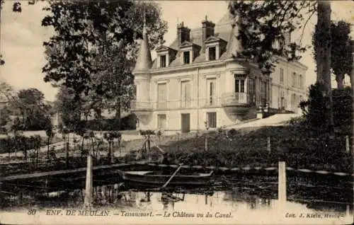 Ak Tessancourt Yvelines, Schloss vom Kanal gesehen