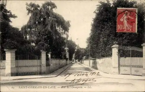 Ak Saint Germain en Laye Yvelines, Rue de l'Orangerie