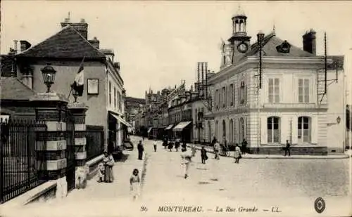 Ak Montereau Seine et Marne, Rue Grande