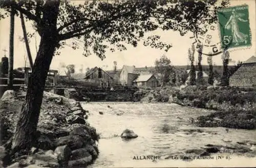 Ak Allanche Cantal, Teilansicht, Fluss