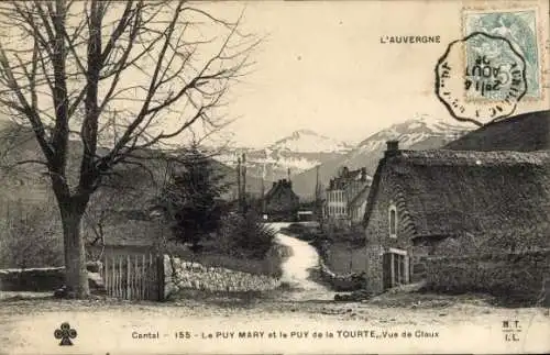 Ak Le Puy Mary Cantal, Puy de la Tourte, Vue de Claux