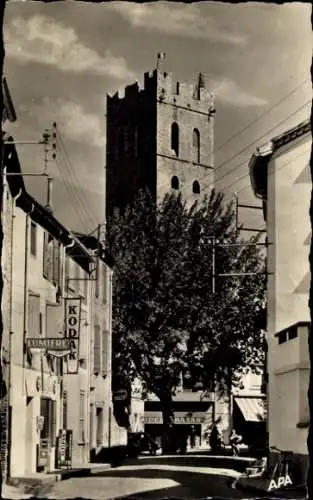 Ak Argelès sur Mer Pyrénées Orientales, Clocher de l'Eglise