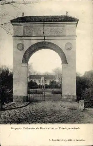 Ak Rambouillet Seine-et-Oise Yvelines, Bergeries Nationales, Entree principale