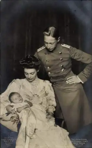 Ak Kronprinz Wilhelm von Preußen, Kronprinzessin Cecilie, Prinz Wilhelm, RPH 1417