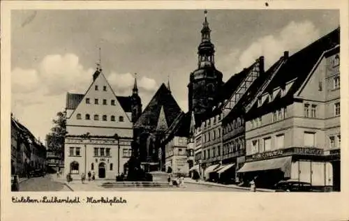 Ak Lutherstadt Eisleben, Marktplatz