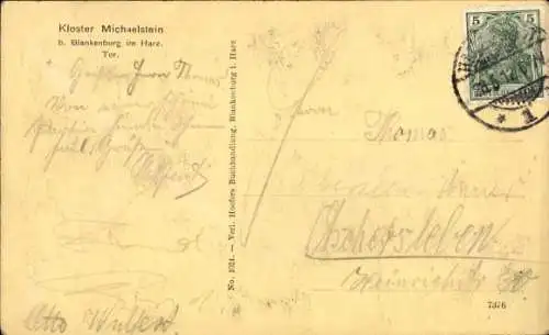 Ak Michaelstein Blankenburg am Harz, Kloster Michaelstein, Tor
