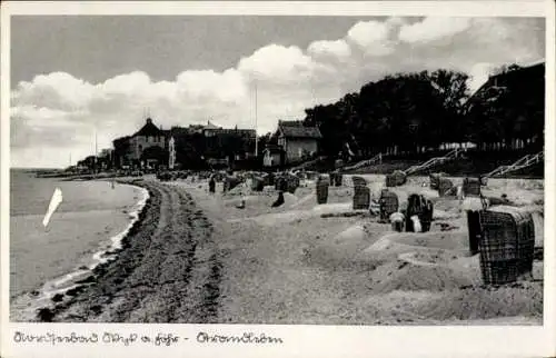 Ak Wyk auf Föhr Nordfriesland, Strand, Strandkörbe