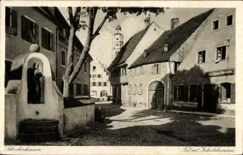 Ak Schrobenhausen in Oberbayern, Tal mit Jakobsbrunnen