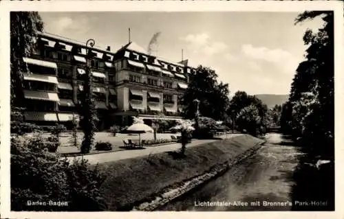 Ak Baden Baden am Schwarzwald, Lichtentaler Allee, Brenners Park Hotel