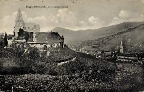 Ak Kappelrodeck im Schwarzwald, Panorama, Türme