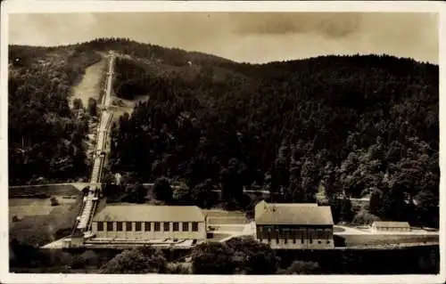 Ak Forbach Baden, Murg und Schwarzenbachwerk, Schalthaus, Krafthaus, Rohrbahn