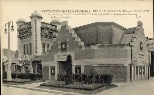 Ak Paris, Internationale Ausstellung für dekorative Kunst 1925, Stoffpavillon