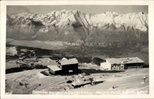 Ak Igls Innsbruck in Tirol, Patscherkofelbahn, Schutzhaus, Berghotel