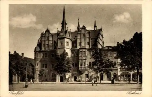 Ak Saalfeld an der Saale Thüringen, Rathaus