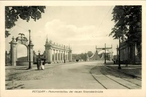 Ak Potsdam, neue Glienickerbrücke, Monumentalbau