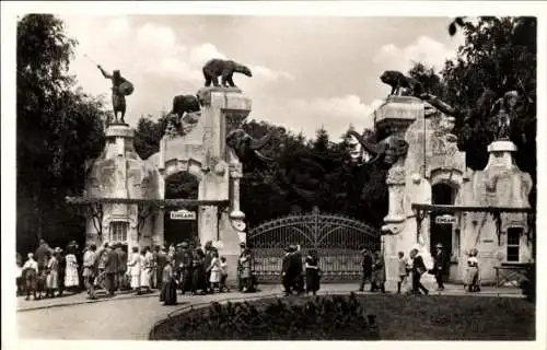 Ak Hamburg Eimsbüttel Stellingen, Carl Hagenbeck's Tierpark, Haupteingang