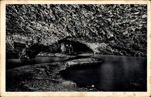 Ak Steinthaleben Kyffhäuserland in Thüringen, Kyffhäuser, Barbarossahöhle, Neptunsgrotte