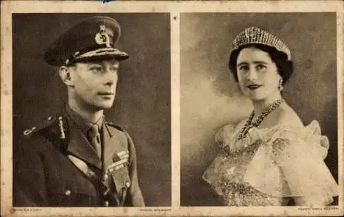 Ak König Georg VI. und Königin Elizabeth Bowes Lyon