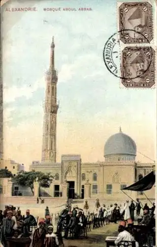 Ak Alexandria Ägypten, Moschee Aboul Abbas