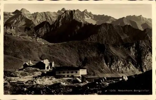 Ak Oberstdorf im Oberallgäu, Nebelhorn, Nebelhornbahn, Bergstation, Edmund Probsthaus