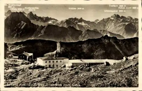 Ak Oberstdorf im Oberallgäu, Edmund Probst Haus, Trettach, Mädelegabel, Kratzer, Krottenspitze