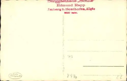 Ak Oberstdorf im Oberallgäu, Edmund Probst Haus, Trettach, Mädelegabel, Kratzer, Krottenspitze