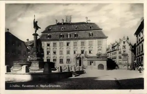 Ak Lindau in Thüringen, Kavazzen, Neptunbrunnen