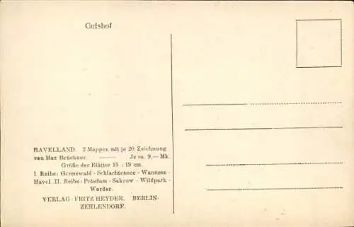 Künstler Ak Brückner, Max, Havelland, Gutshof