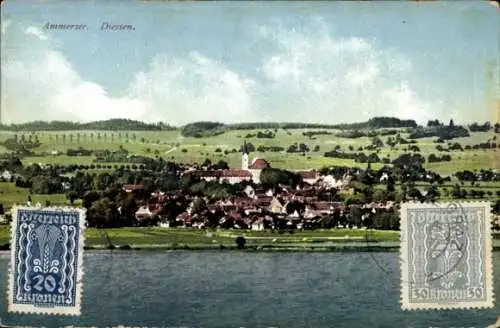 Ak Dießen am Ammersee Oberbayern, Gesamtansicht