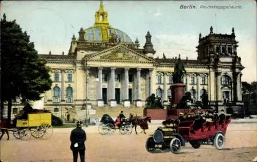 Ak Berlin Tiergarten, Reichstagsgebäude