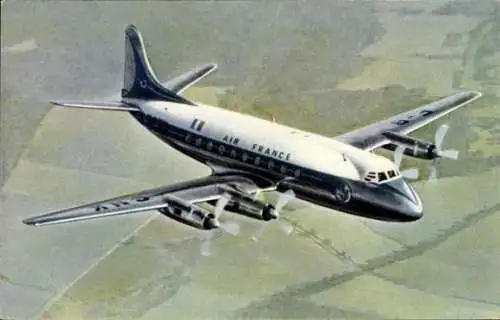 Ak Französisches Passagierflugzeug, Air France, Vickers Viscount