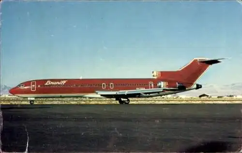 Ak Passagierflugzeug Braniff International, Boeing 727-227, Flughafen Las Vegas, Nevada, 1981