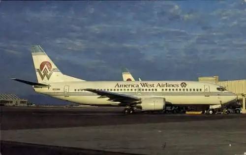 Ak Passagierflugzeug America West Airlines, Boeing 737-3G7, N150AW, Flughafen Phoenix