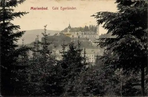 Ak Mariánské Lázně Marienbad Region Karlsbad, Café Egerländer